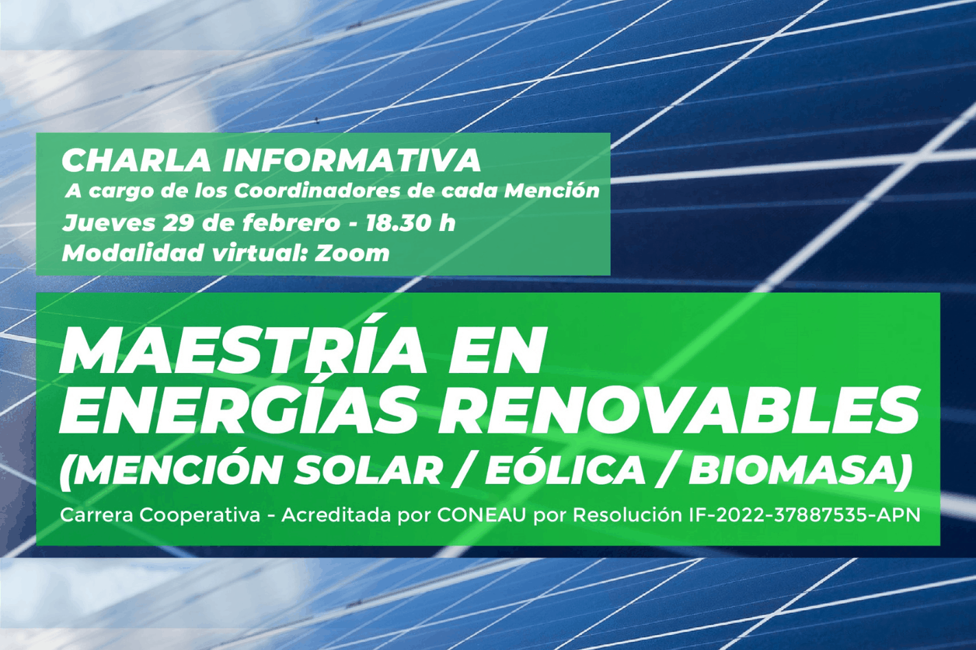 REUNIÓN INFORMATIVA SOBRE LA MAESTRÍA EN ENERGÍAS RENOVABLES 